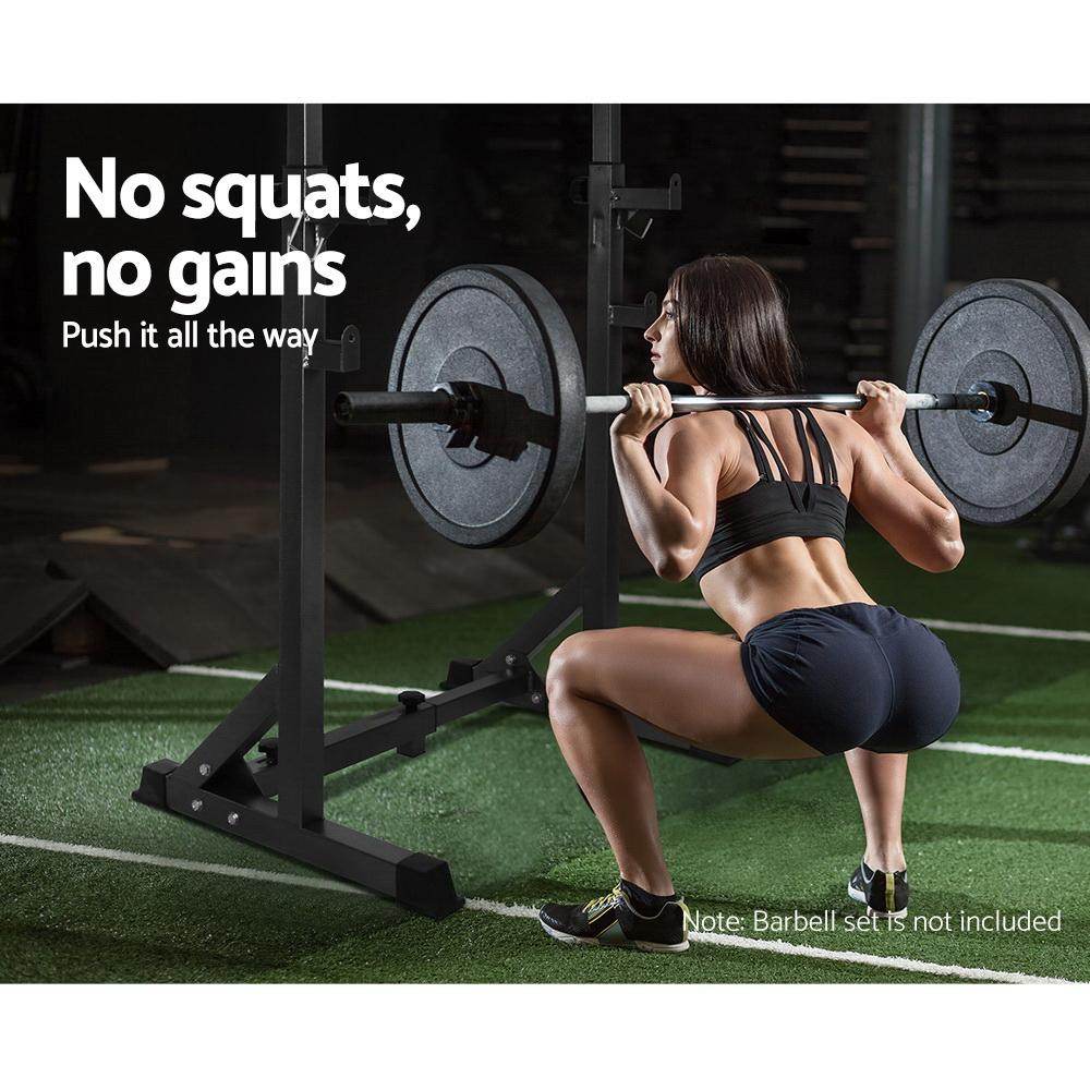 Everfit Squat Rack Pair Fitness Weight Lifting Gym Exercise Barbell - Big J's Showstoppin' Store