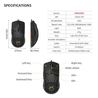 16000 DPI RGB Gaming Mouse - Big J's Showstoppin' Store
