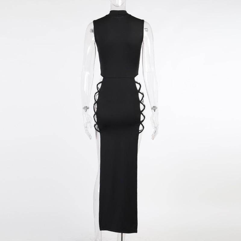 Black Sleeveless Bandage Sexy Dress for Women - Big J's Showstoppin' Store