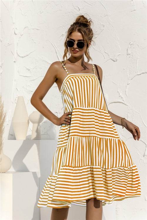2021 Casual Spaghetti Midi Dress - Big J's Showstoppin' Store