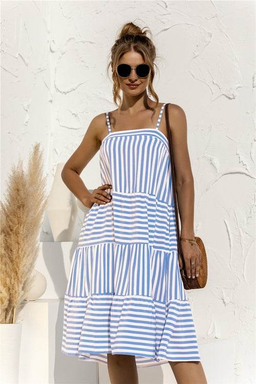 2021 Casual Spaghetti Midi Dress - Big J's Showstoppin' Store