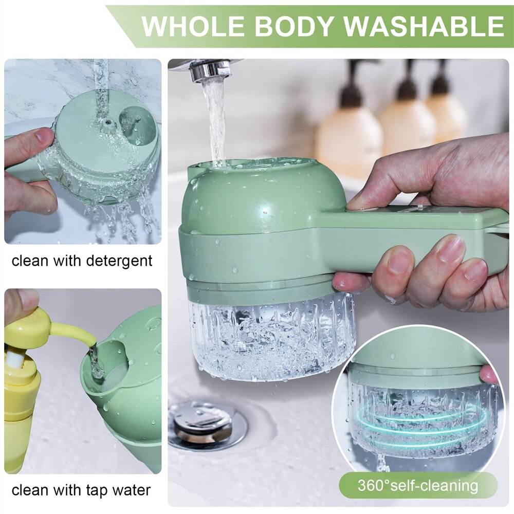 Portable Handheld 4 in 1 Electric Vegetable Slicer - Big J's Showstoppin' Store