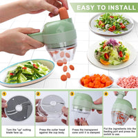 Portable Handheld 4 in 1 Electric Vegetable Slicer - Big J's Showstoppin' Store
