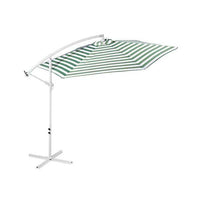 Striped Outdoor Umbrella For Garden Patio Green And White Stripe - Big J's Showstoppin' Store