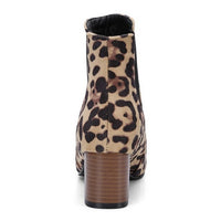 Women's Snow Boots Leopard-Printed Shoes Fashion