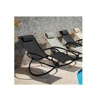 Zero Gravity Portable Foldable Rocking Chair Recliner Black - Big J's Showstoppin' Store