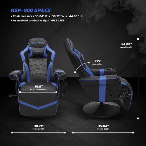 900 Gaming Recliner - Video Games Console Recliner Chair, Computer - Big J's Showstoppin' Store