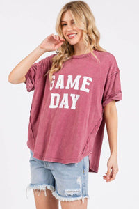 Mittoshop GAME DAY Round Neck Short Sleeve T-Shirt - Big J's Showstoppin' Store