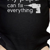 My Papa Fix Black Cute Baby Onesie Unique Fathers - Big J's Showstoppin' Store