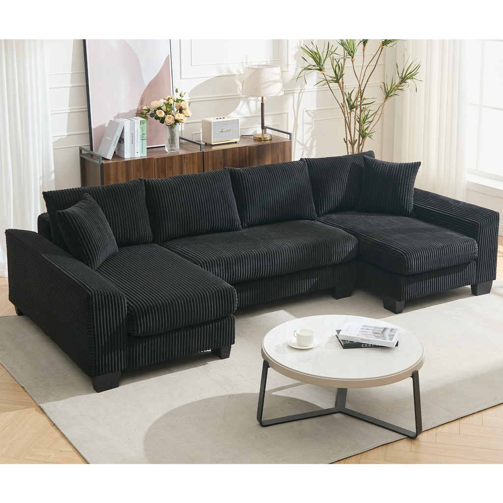 114' Sleeper Sofa,U Shaped Sofa , Pull Out Bed,Convertible Oversize 2