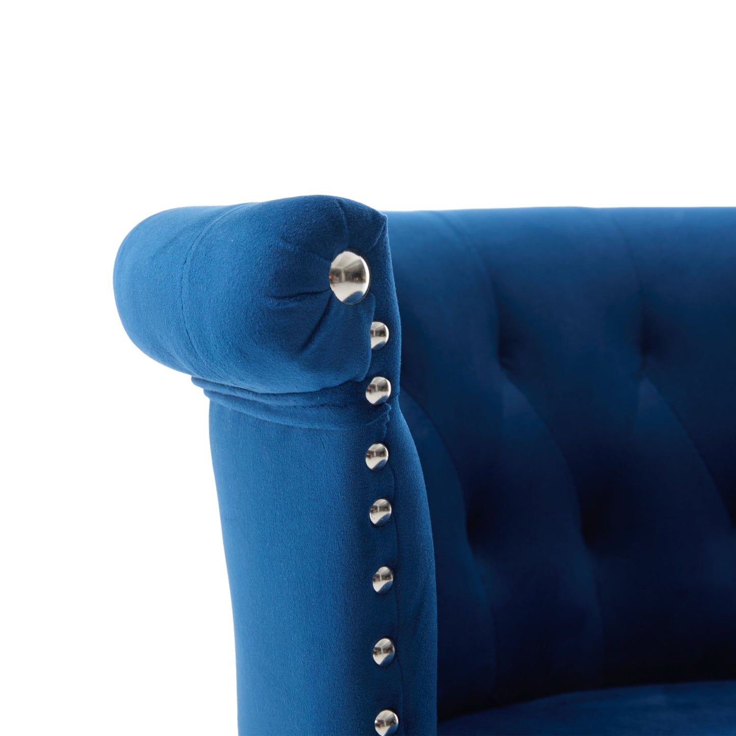 Velvet Bar Stool Set of 2, Adjustable Swivel Bar Stools with Silver