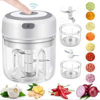 Compact Electric Garlic Crusher USB Meat Grinder 100250Ml - Big J's Showstoppin' Store