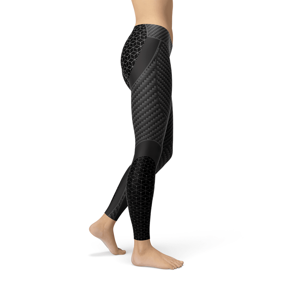 Womens Carbon Fiber Sports Leggings - Big J's Showstoppin' Store