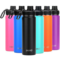 DRINCO® 22oz Stainless Steel Sport Water Bottle - Black - Big J's Showstoppin' Store