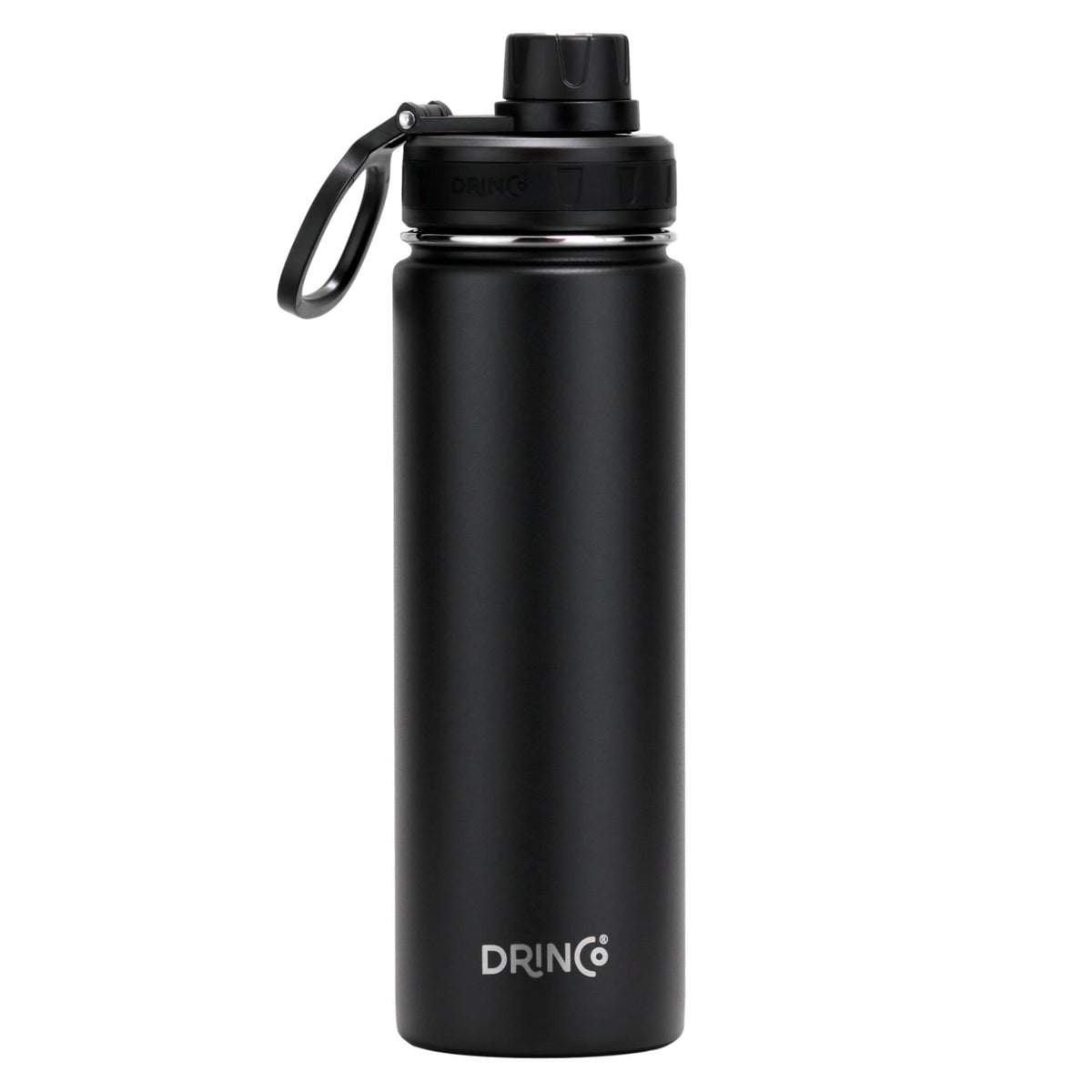 DRINCO® 22oz Stainless Steel Sport Water Bottle - Black - Big J's Showstoppin' Store