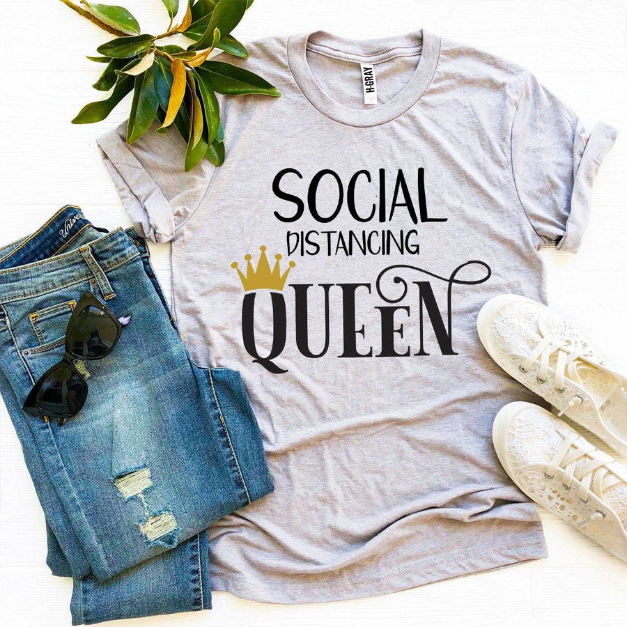 Social Distancing Queen T-shirt - Big J's Showstoppin' Store