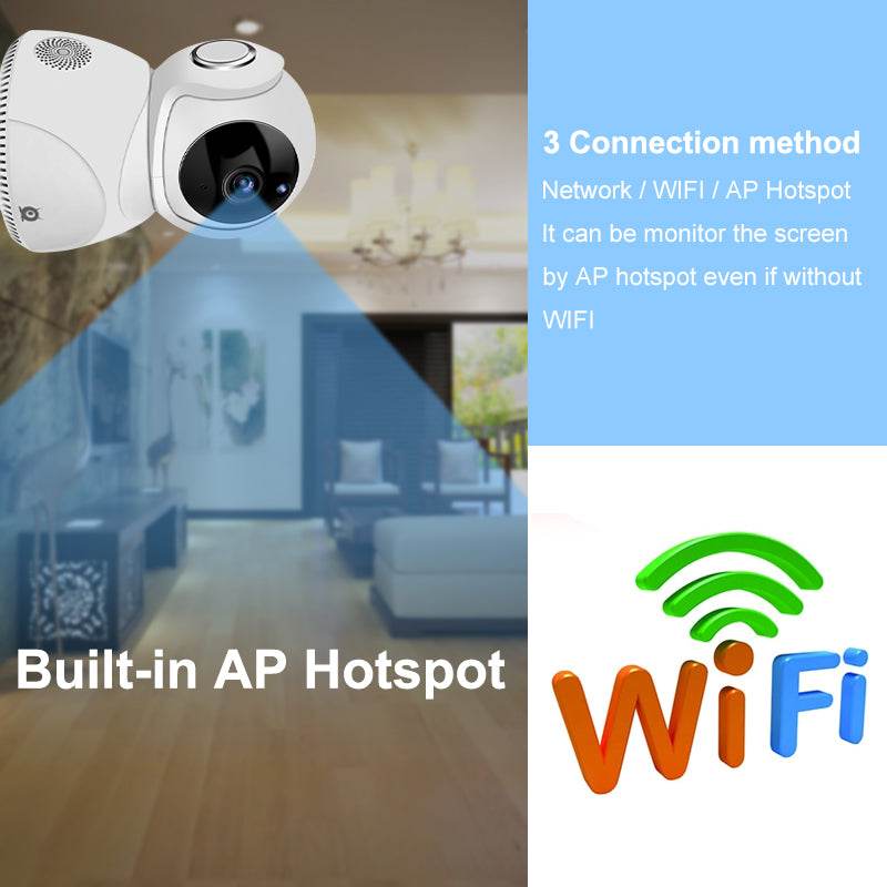 HD 1080P Camera 360° Panoramic PTZ Wireless Wifi Camera - Big J's Showstoppin' Store