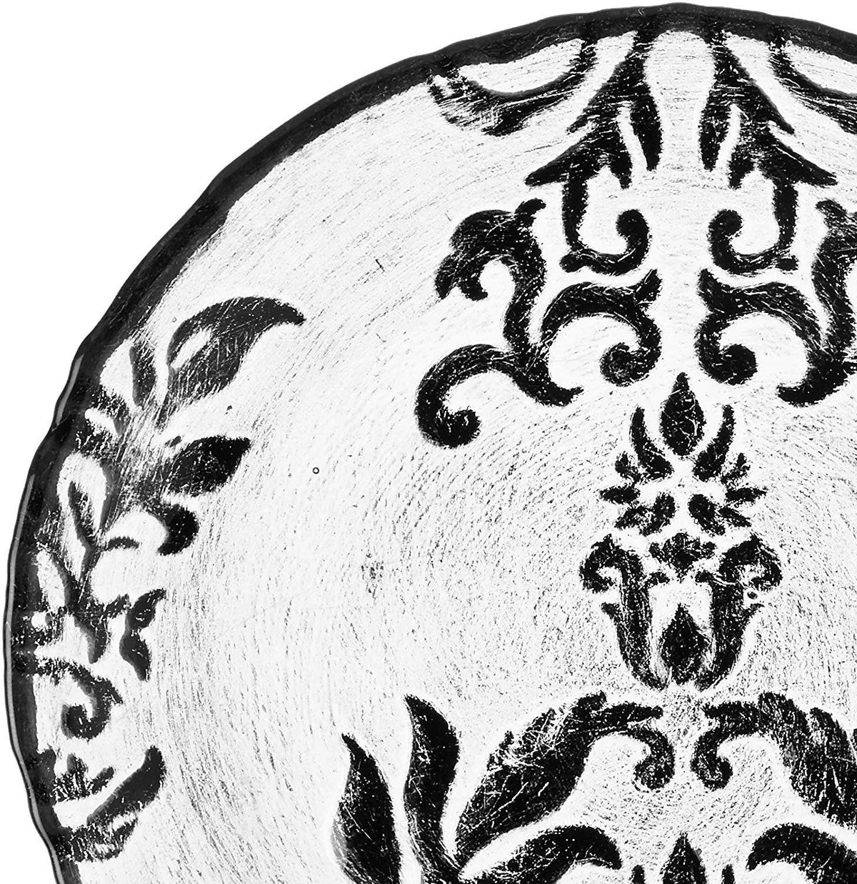 DAMASK Black Velvet Gilded Glass Canapé Plates - Big J's Showstoppin' Store