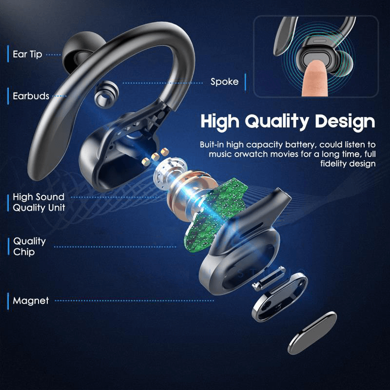 LED Display TWS Sport Bluetooth V5.0 Headset For Iphone Huawei - Big J's Showstoppin' Store