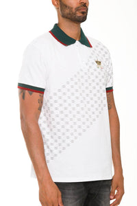 Italian Print Collared Polo Shirt - Big J's Showstoppin' Store