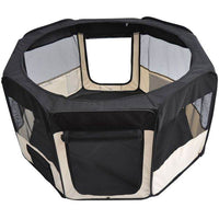 PawHut 49.2-inch Soft Pet Playpen Folding Tent Kennel Puppy Cat Dog - Big J's Showstoppin' Store