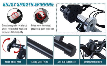 Soozier Indoor Magnetic Bike Bicycle Trainer Stand 5 Level Resistance