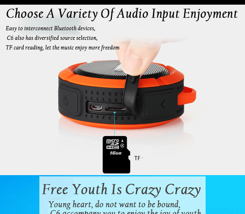 Mini Portable Waterproof Bluetooth Speaker with Suction Cup - Big J's Showstoppin' Store