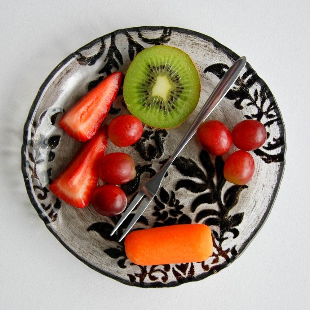 DAMASK Black Velvet Gilded Glass Canapé Plates - Big J's Showstoppin' Store