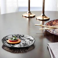 DAMASK Black Velvet Gilded Glass Canapé Plates - Big J's Showstoppin' Store