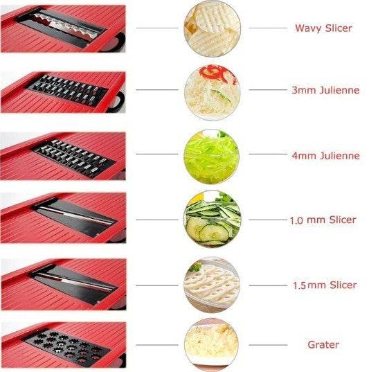Stainless Steel 6 Blades Vegetable Slicer - Big J's Showstoppin' Store