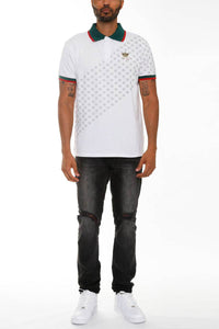 Italian Print Collared Polo Shirt - Big J's Showstoppin' Store