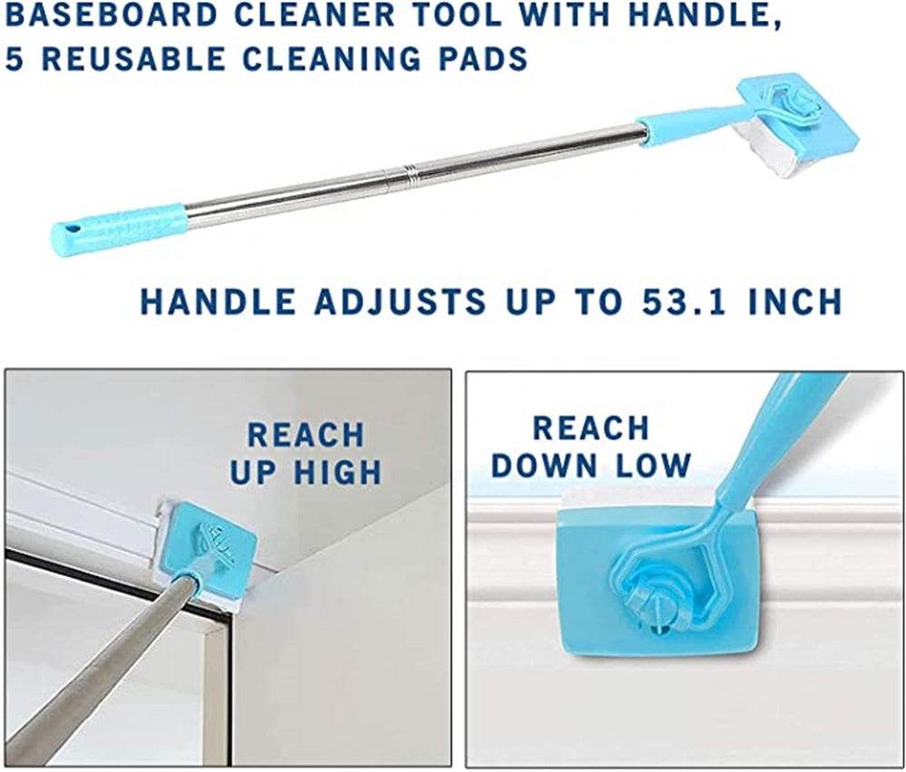 Baseboard Buddy Retractable Household Universal Cleaning Brush Mop - Big J's Showstoppin' Store