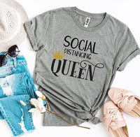 Social Distancing Queen T-shirt - Big J's Showstoppin' Store