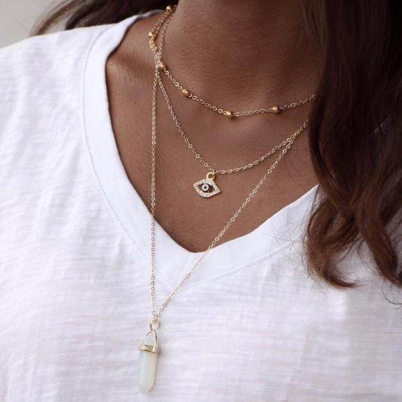 All Seeing Eye Multilayer Necklace - Big J's Showstoppin' Store