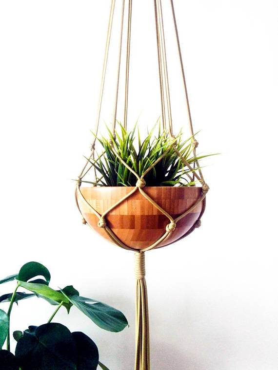 Macrame Plant Hanger, Hanging Planter - Big J's Showstoppin' Store