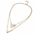 Marble Chevron Double Layer Necklace - Big J's Showstoppin' Store
