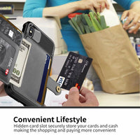 360 Protection Magnetic Leather Wallet Armor Case for iPhone - Big J's Showstoppin' Store