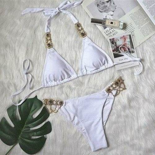 Bikini Jewelled Rhinestones Luxury Diamond Bikini Women Swimwear - Big J's Showstoppin' Store