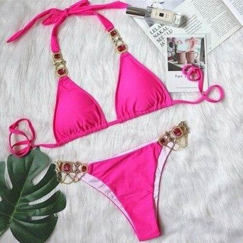 Bikini Jewelled Rhinestones Luxury Diamond Bikini Women Swimwear - Big J's Showstoppin' Store