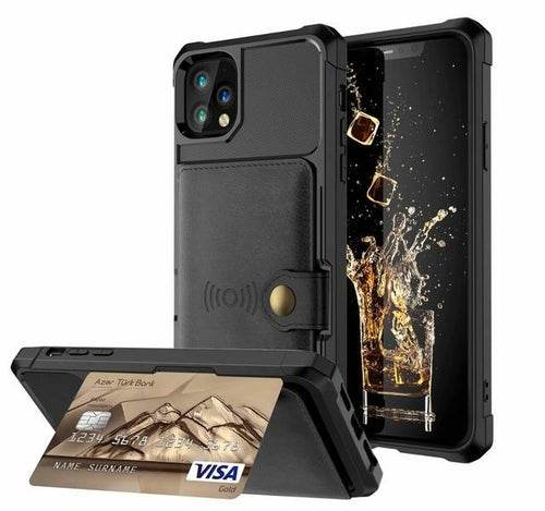 360 Protection Magnetic Leather Wallet Armor Case for iPhone - Big J's Showstoppin' Store