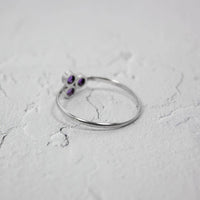 Amethyst Cluster Sterling Silver Ring - Big J's Showstoppin' Store