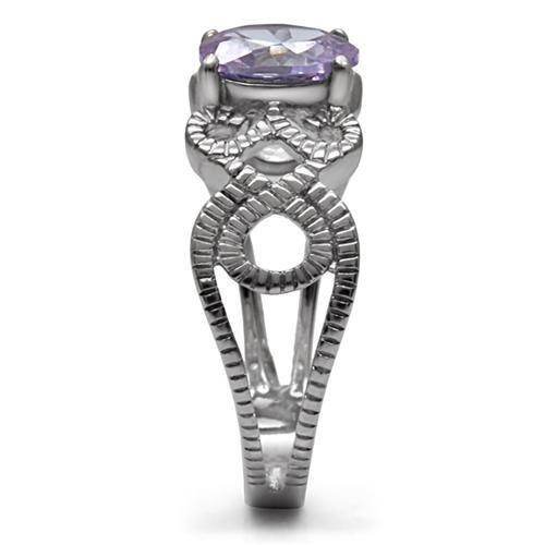 TK079 - High polished (no plating) Stainless Steel Ring with AAA Grade - Big J's Showstoppin' Store